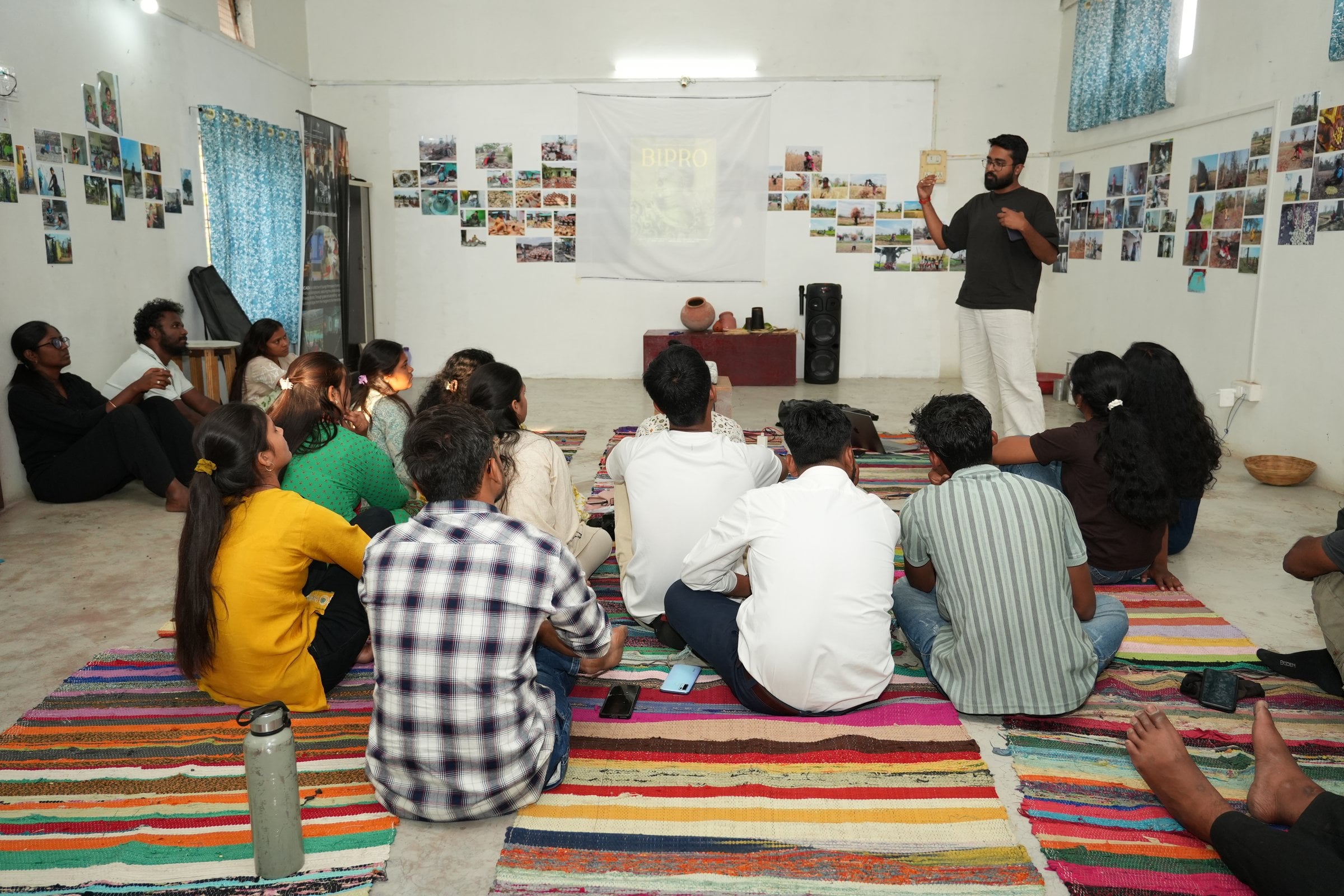 Youth learning filmmaking in a CICADA workshop